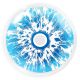 Halloween Kontaktlinsen mit Stärke – Blaue Effektlinse Ice Blue (White Walker) für gruselige Halloween-Kostüme