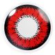 Halloween Kontaktlinsen mit Stärke – Rote Motivlinse Red Flower für auffällige Halloween- und Cosplay-Styles