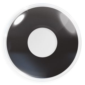Halloween Kontaktlinsen mit Stärke – Schwarze Farbige Linse Black Out für Horror, Cosplay und Halloween