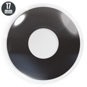 Black Out Mini Sclera – Schwarze Sharingan Effekt Kontaktlinsen 17 mm von MeralenS – 1 Paar (2 Stück)