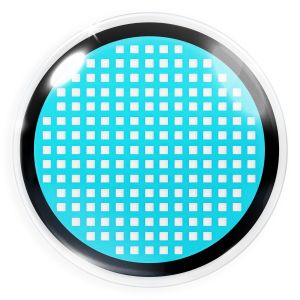 &#128293;Final Sale&#128293;  Farbige blaue Kontaktlinsen für Cosplay und Halloween - Blue Screen R / Cyan Mesh R von MeralenS - 1 Paar (2 Stück)