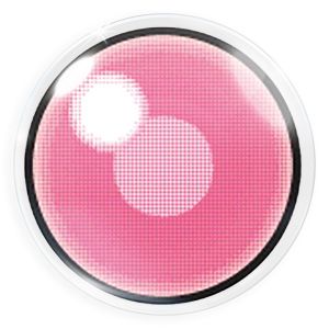 Farbige Pink Kontaktlinsen für Cosplay und Halloween - Demon Pink Ring von MeralenS - 1 Paar (2 Stück)