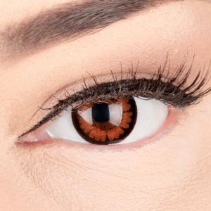 Farbige braune Kontaktlinsen "Pretty Hazel" mit Sehstärke von Glamlens