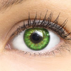 Farbige grüne Kontaktlinsen 'Fresh Mint' - Silicone Comfort Monatslinsen von Glamlens