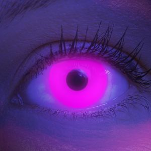 Farbige pinke Kontaktlinsen für Cosplay und Halloween - Glow Pink von MeralenS - 1 Paar (2 Stück)