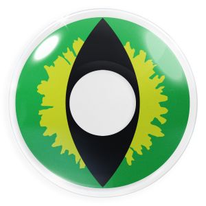  Farbige grüne Kontaktlinsen für Cosplay und Halloween - Green Dragon von MeralenS - 1 Paar (2 Stück)