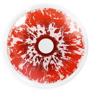 🔥Final Sale🔥   Farbige rote Kontaktlinsen für Cosplay und Halloween - Ice Red von MeralenS - 1 Paar (2 Stück)