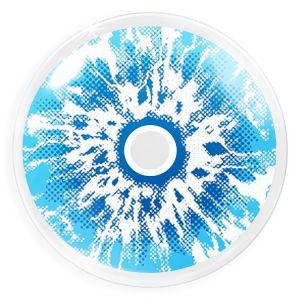 Halloween Kontaktlinsen mit Stärke – Blaue Effektlinse Ice Blue (White Walker) für gruselige Halloween-Kostüme