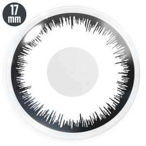 &#128293;Final Sale&#128293;  Farbige weiße Mini Sclera Kontaktlinsen für Cosplay und Halloween - White Lunatic 17mm von MeralenS - 1 Paar (2 Stück)