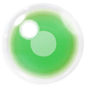 Farbige grüne Kontaktlinsen für Cosplay und Halloween - Demon Green von MeralenS - 1 Paar (2 Stück)