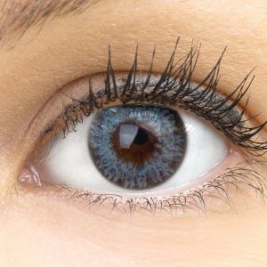 Farbige blaue Kontaktlinsen 'Palermo Blue' - Silicone Comfort Monatslinsen von Glamlens