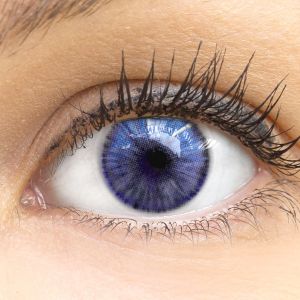 Blaue Farbige Premium Kontaktlinsen "Palma Blue" von GLAMLENS 2024