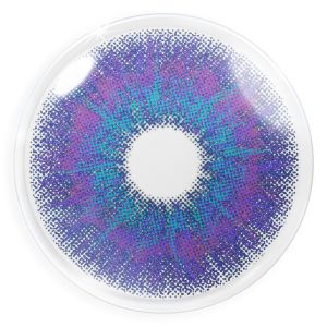 Farbige lila violette Kontaktlinse "Psy" ohne Sehstärke Dioptrien von MeralenS by Funnylens