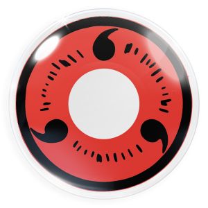 &#128293;Final Sale&#128293;  Farbige rote Kontaktlinsen für Cosplay und Halloween - Sasuke von MeralenS - 1 Paar (2 Stück)