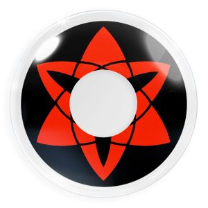 &#128293;Final Sale&#128293;  Farbige rote Kontaktlinsen ohne Stärke für Cosplay und Halloween - Sasukes Mangekyou von MeralenS - 1 Paar (2 Stück)