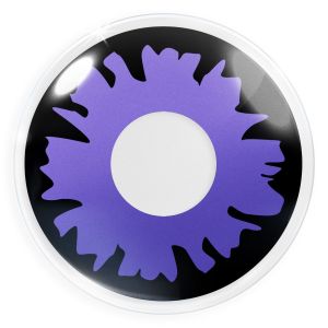 Farbige Lila Kontaktlinsen "Toxic Plum" ohne Dioptrien von Funnylens Komplettset mit Behälter und Kombilösung oder im Basic Set