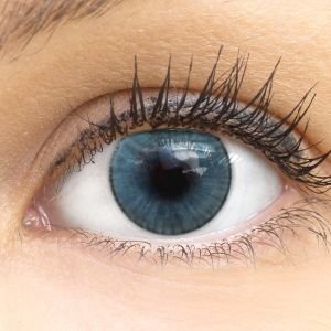 Funnylens Farbige Blaue Premium Kontaktlinsen "Verona Jade" mit Kontaktlinsenbehälter