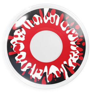 &#128293;Final Sale&#128293;  Farbige schwarz rote Kontaktlinsen für Cosplay und Halloween - Vulkan von MeralenS - 1 Paar (2 Stück)