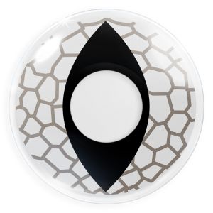 Farbige Weiße Kontaktlinse "White Dragon" ohne Sehstärke Dioptrien von MeralenS by Funnylens
