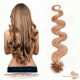 Bondings Keratin Echthaar Extensions #15 Aschblond – Gewellt – 60cm – 1g Strähnen