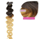 Bondings Keratin Echthaar Extensions #1b/Burg Ombre – Glatt – 60cm – 1g Strähnen