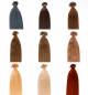 Das Billd zeigt 7 Keratin Bonding Extensions in verschiedenen Haarfarben nebeneinander mit gratis Zubehör angereight